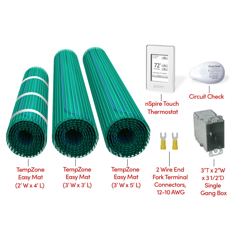 WarmlyYours Electric Floor Heating Kit for Bath with a Single Vanity